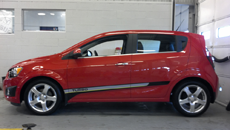 Decal  Installation red  Sport